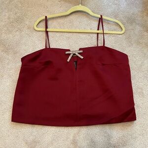 H&M Red Sleeveless Crop Camisole